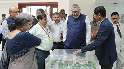 Minister of Textiles, Visits NBCC Executed International Craft Complex