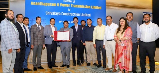 RECPDCL hands over SR WR Power Transmission Ltd to Power Grid Corp